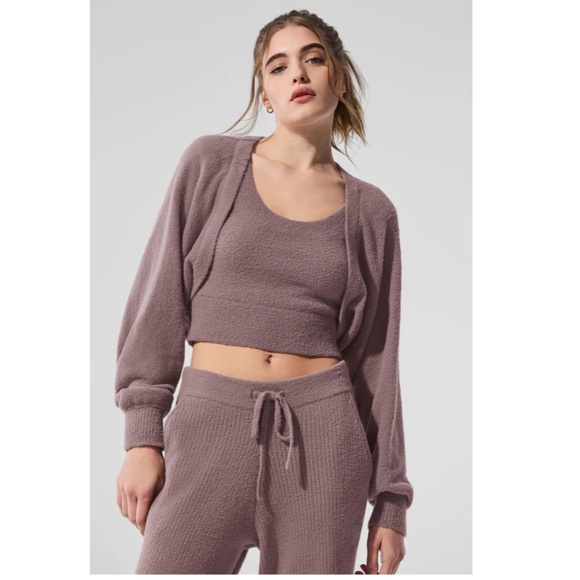 ALO YOGA Snuggle Up Sweater Shawl Mushroom OS - Picture 1 of 10